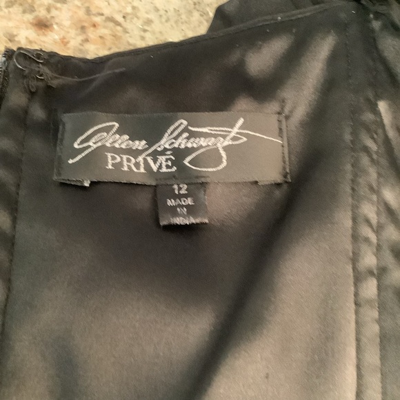 Allen Schwartz Privé Black Strapless Gown Size 12 - Picture 6 of 9